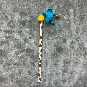 vintage Applause Muppets Inc Cookie Monster Pencil and twirling topper  unused